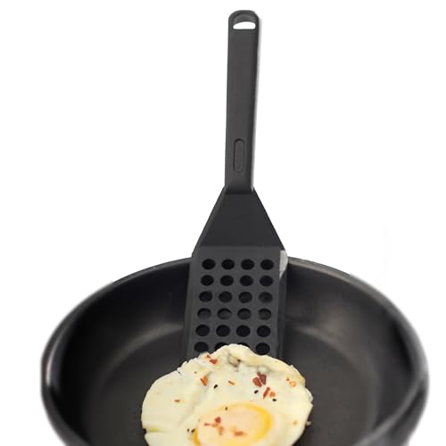 Norpro Black My Favorite Spatula with Holes - 10 Inch Nylon Cooking Tool