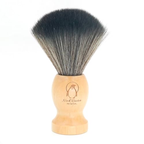 Menesia Small Barber Neck Duster Brush with Wood Handle