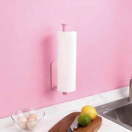 Stainless Steel Paper Towel Holder - Self-Adhesive Under Cabinet Design