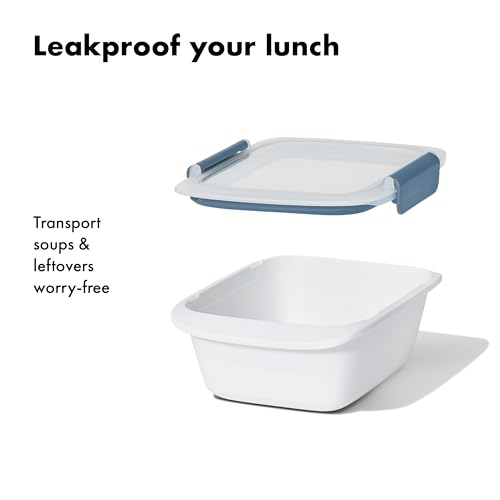 OXO Good Grips Prep & Go Leakproof Food Storage Container, 3.3 Cup, Ocean Blue
