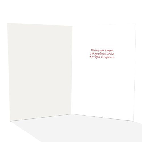 Patriotic Snowman and Flag Christmas Cards Set - 18 Cards, 19 Envelopes - Standard