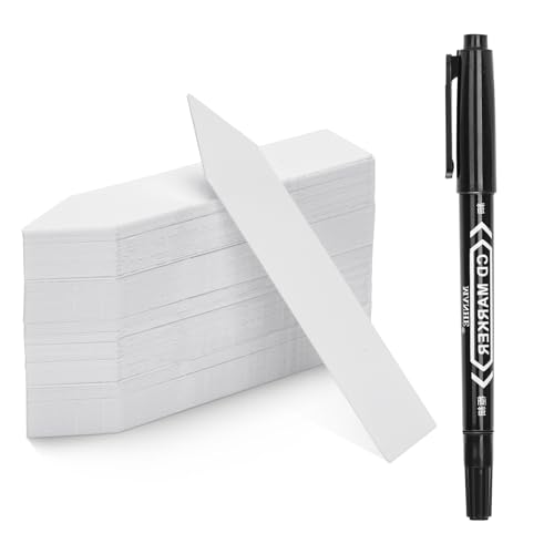 KINGLAKE 100 Pcs 4-Inch Plastic Plant Labels for Garden Use