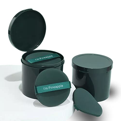 The Mujen 7-Piece Makeup Puff Set with Storage Box Soft Wet and Dry Sponges