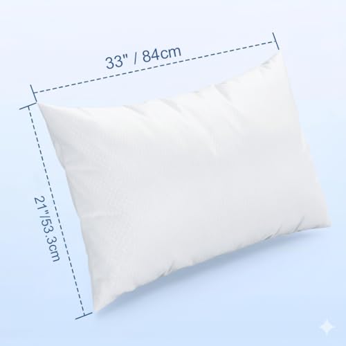 LIFESOFT Disposable Pillowcases, 20-Pack White Single-Use Envelope Closure