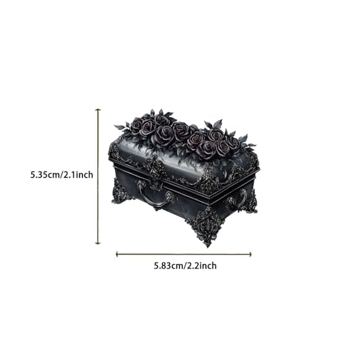 50 Black Rose Stickers - Waterproof Decals for Scrapbooking & Crafts