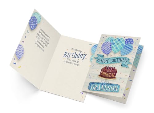 Grandson Birthday Card - Made in America, Eco-Friendly, 5x7.75in
