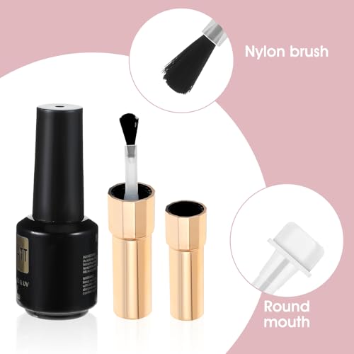 Ptwola 25pcs Disposable Nail Polish Dip Powder Replacement Brush Kit