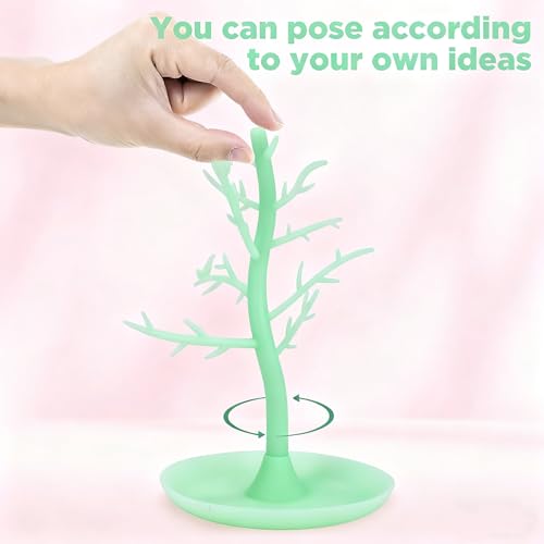 Silicone Jewelry Tree Organizer Stand – Necklace, Earring & Ring Display for Vanity