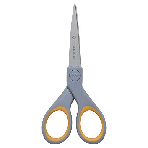 Westcott 2 Pack Titanium-Bonded Craft Scissors - 7” & 5” with Soft Handles