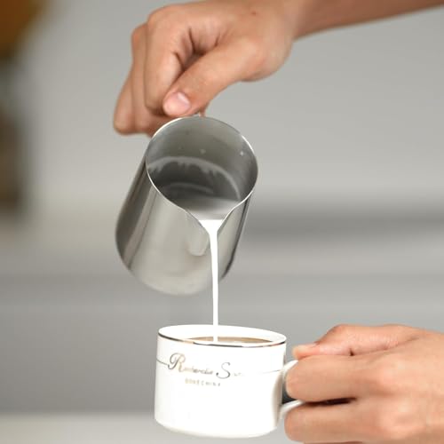 AMZCHEF 12 oz Stainless Steel Milk Frothing Pitcher with Spout