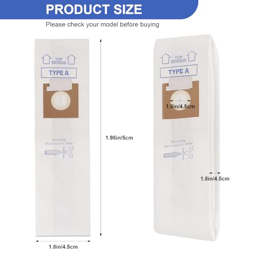 Type A Vacuum Bags for Hoover Upright Vacuums - 6 Pack Replacement Parts