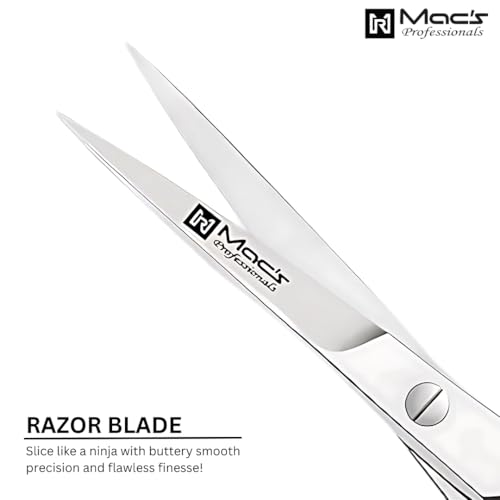 Macs Professional 6.5 Inch Hair Cutting Scissors, Stainless Steel Barber Shears