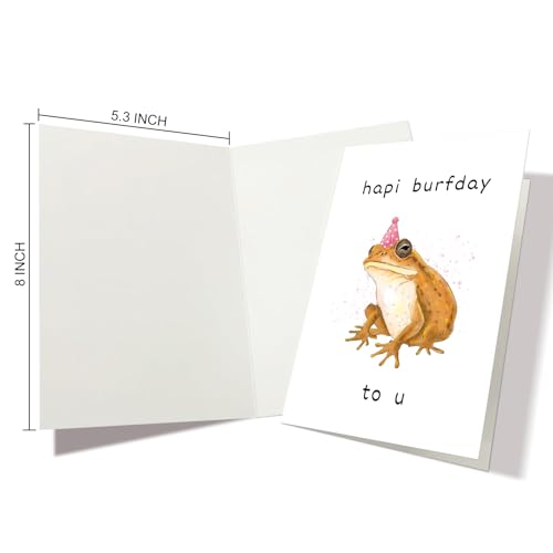 Funny Frog Birthday Card for Him/Her - Hilarious Greeting Card
