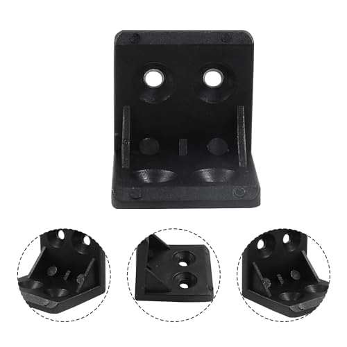Black Plastic Corner Brace L Bracket - 1x1 Inch, 30 Pcs