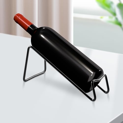 TONLEA Metal Countertop Wine Rack - 2-Piece Wine Bottle Holder, Black