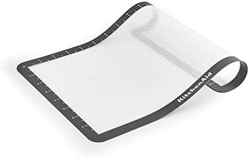 KitchenAid Silicone Baking Mat - Medium 9x14-Inch, Non-Stick Gray Surface for Easy Baking