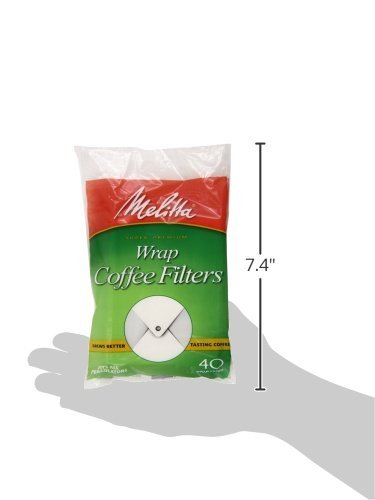 Melitta Wrap Coffee Filters - 40 Count, Fits All Percolators