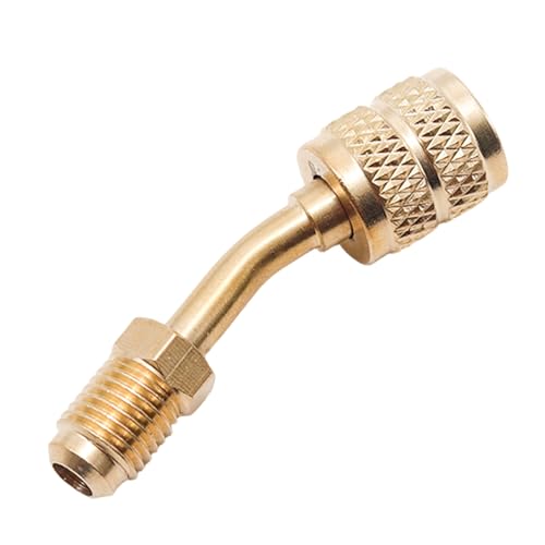 Yinluluna R410A Mini Split Adapter 45° Angle, Brass, 1 Pack, Compatible with R32 R454B