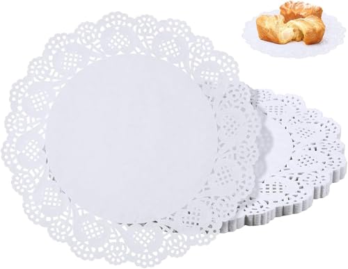 150 Pcs 6 Inch White Lace Paper Doilies for Parties & Events