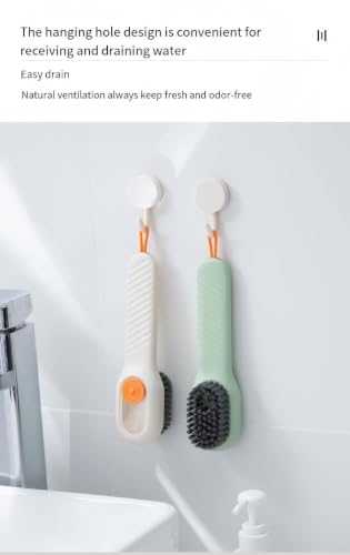 RUIGENG 2-in-1 Soap Dispensing Scrub Brush for Kitchen and Bathroom