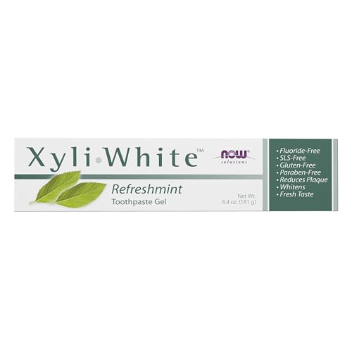 NOW Foods XyliWhite Fluoride-Free Toothpaste Gel Refreshmint 6.4 oz