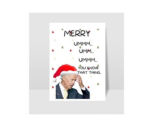 Funny Biden Holiday Card for Christmas and New Year - Hilarious Greeting Card for Him and Her