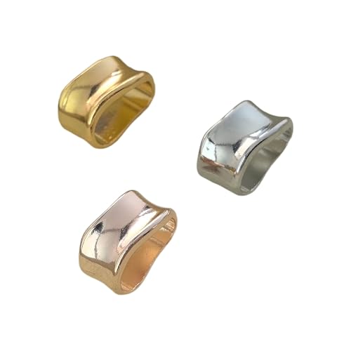 Hujnagh 3-Piece Adjustable Scarf Ring Set Mixed Color Fashion Clip