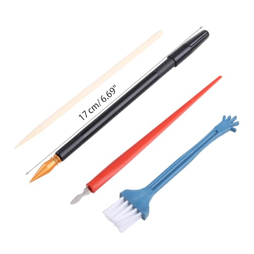 5-Piece Scratch Art Tool Set with Dual-Tip Pen and Brush