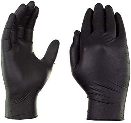 Sysco High Performance Black Nitrile Gloves, Powder Free, Large, 100 Count