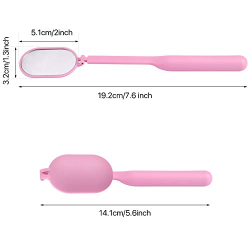 Pretty Memory Lash Extension Mirror - 270 Degree Rotating Pink Tool