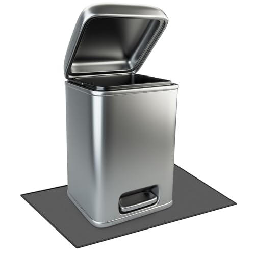 Tinideya Waterproof Silicone Trash Can Mat, 11.8 x 18.9 Inch Non-Slip Tray