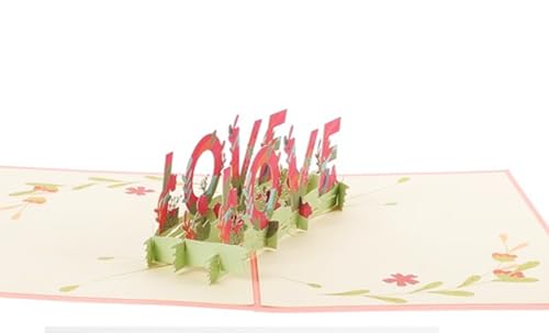 3D Pink Love Pop-Up Card for Valentine's Day & Mother's Day