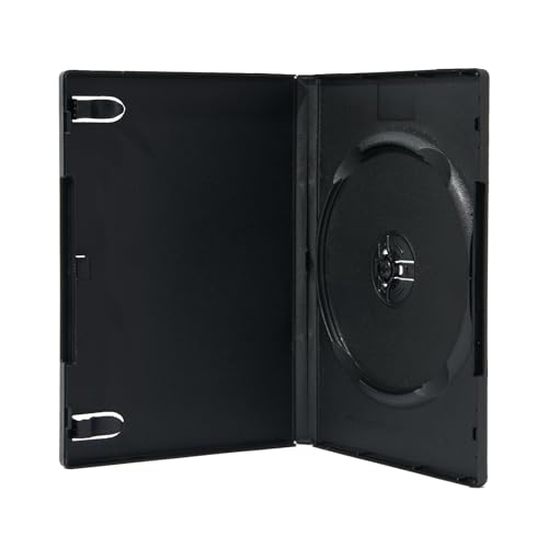 Maxtek 14mm Standard DVD Cases - Single Disc Storage with Clear Sleeve, 5 Pack
