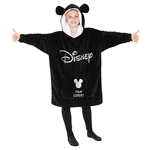 Disney Stitch Blanket Hoodie for Kids - One Size Black Fleece