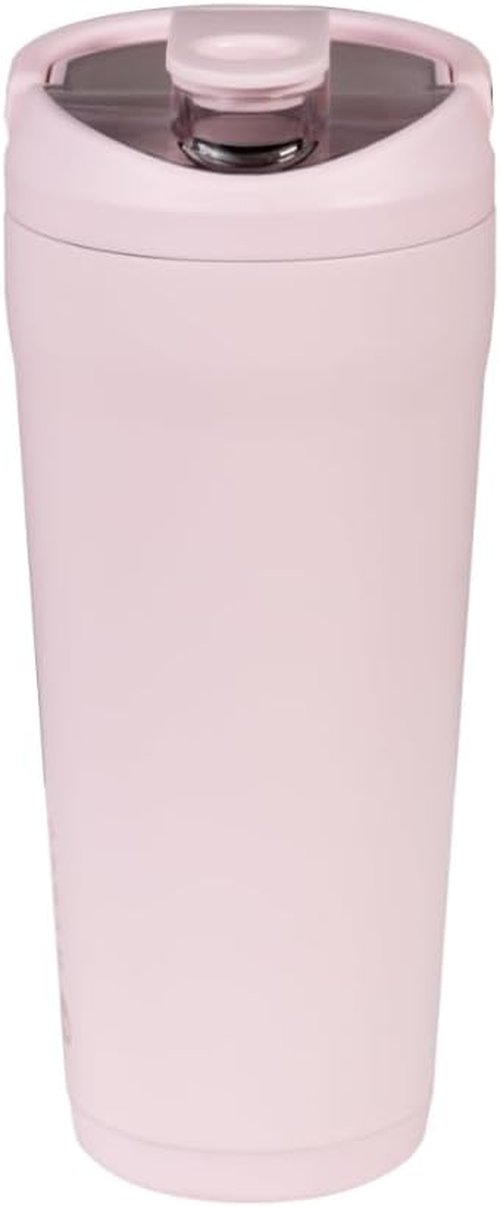 HydroJug 24 oz Stainless Steel Shaker - Insulated, Leakproof & BPA-Free - Silent Mixing Grate, Pink Sand