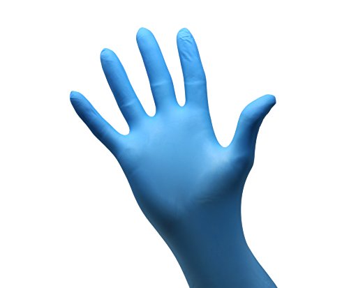 Safeguard Nitrile Disposable Gloves - Blue, Powder-Free, Medium, 100 Count