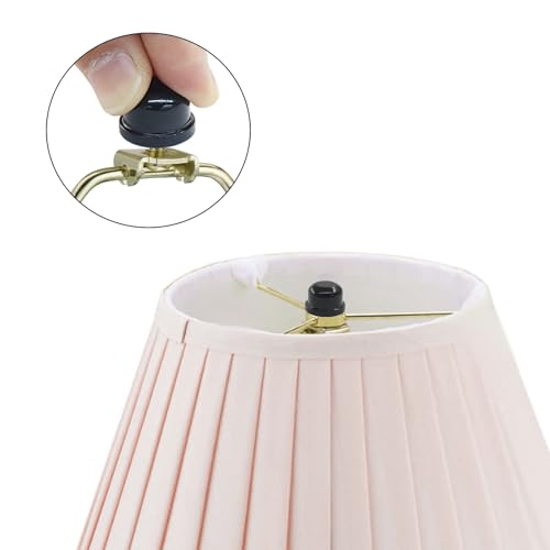 Rierdge 2 Pack Metal Lamp Finials, Black Decorative Knobs for Lamp Shades, 1/4-27 Thread