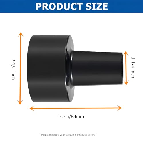 2Pcs Universal Vacuum Hose Adapter 2-1/2" to 1-1/4"