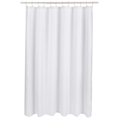 Bright White Linen Style Shower Curtain - 72" x 72" (Pack of 8)