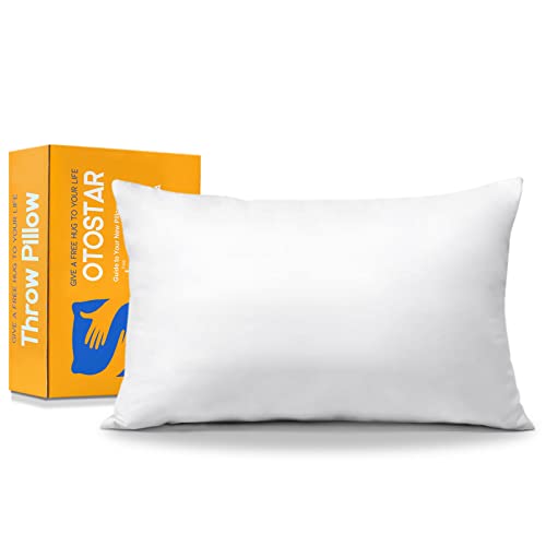 OTOSTAR 12x20 Soft Fluffy Throw Pillow Insert - Hypoallergenic Cushion Pad