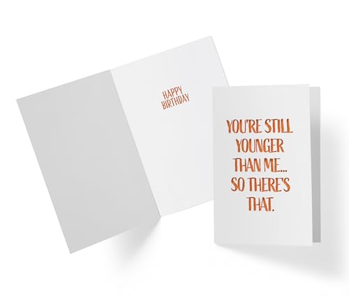 Karto Funny Birthday Card for Wife - Orange Younger | Premium Eco-Friendly Greeting Card