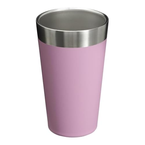 STANLEY Adventure Stacking Beer Pint Glass 16oz | Stackable Drinking Cup for Cold Beverages | Dishwasher Safe | Insulated Stainless Steel Tumbler | BPA-Free | Lilac
