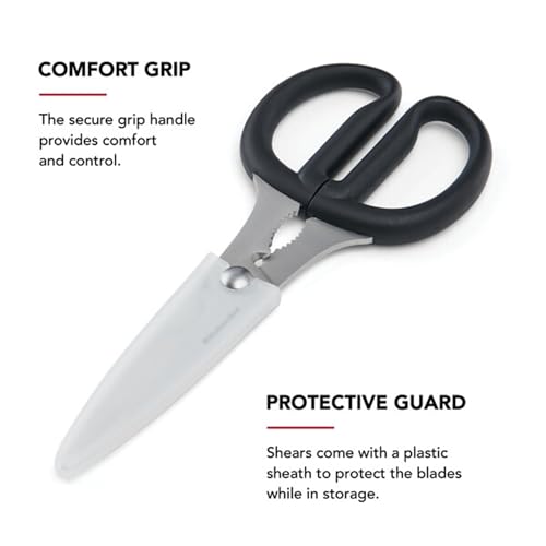 KitchenAid Black Multipurpose Shear Set - 2 Piece with Nutcracker & Opener