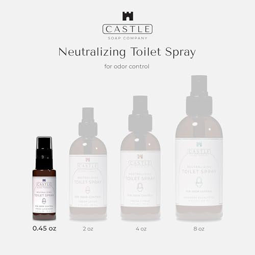 Castle Soap Co. Toilet Spray for Poop - 0.45oz Fresh Lavender (2 Pack)