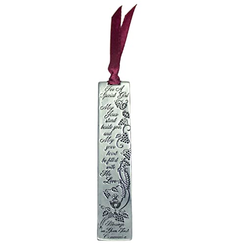 Special Girl First Communion Metal Bookmark with Ribbon