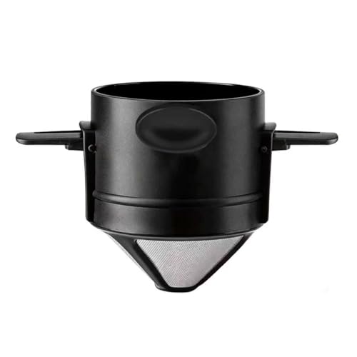 Portable Stainless Steel Pour Over Coffee Maker with Reusable Filter - Compact Travel Dripper