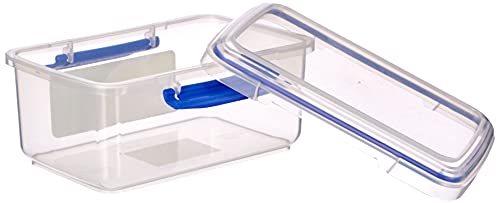 Sistema KLIP IT Rectangular Food Storage Container, 33.8 oz - Clear/Blue