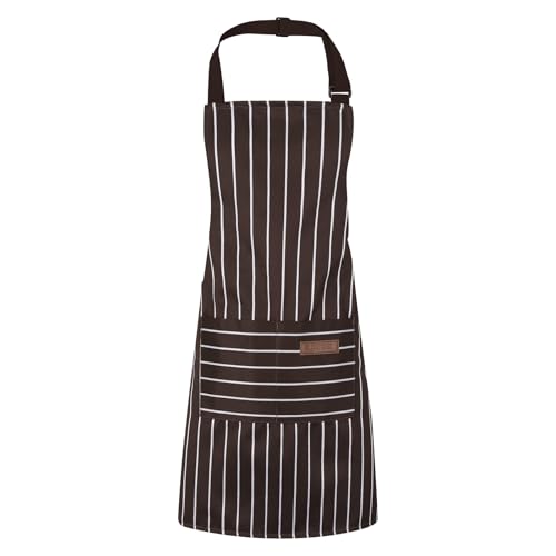 Stripes Kids Cooking Apron with Pockets - Adjustable Chef Apron