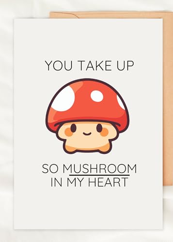 Funny Anniversary & Valentine's Day Card with Mushroom Pun