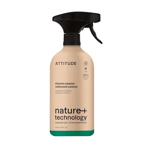 ATTITUDE Kitchen Cleaner Spray, EWG Verified, 26 Fl Oz - Plant-Based & Vegan